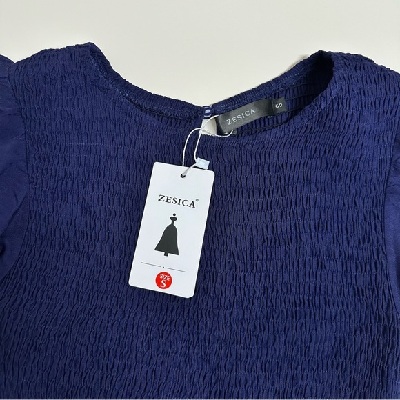 Zesica Navy Blue Midi Dress Size Small - Picture 5 of 11